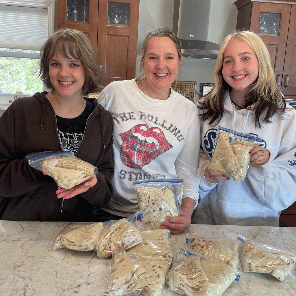 Making lefse with my girls